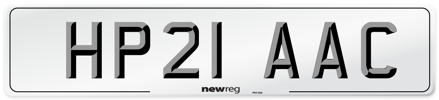 HP21 AAC Number Plate from New Reg